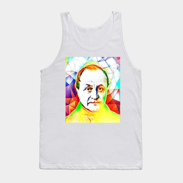 Auguste Comte Colourful Portrait | Auguste Comte Artwork 11 Tank Top by JustLit